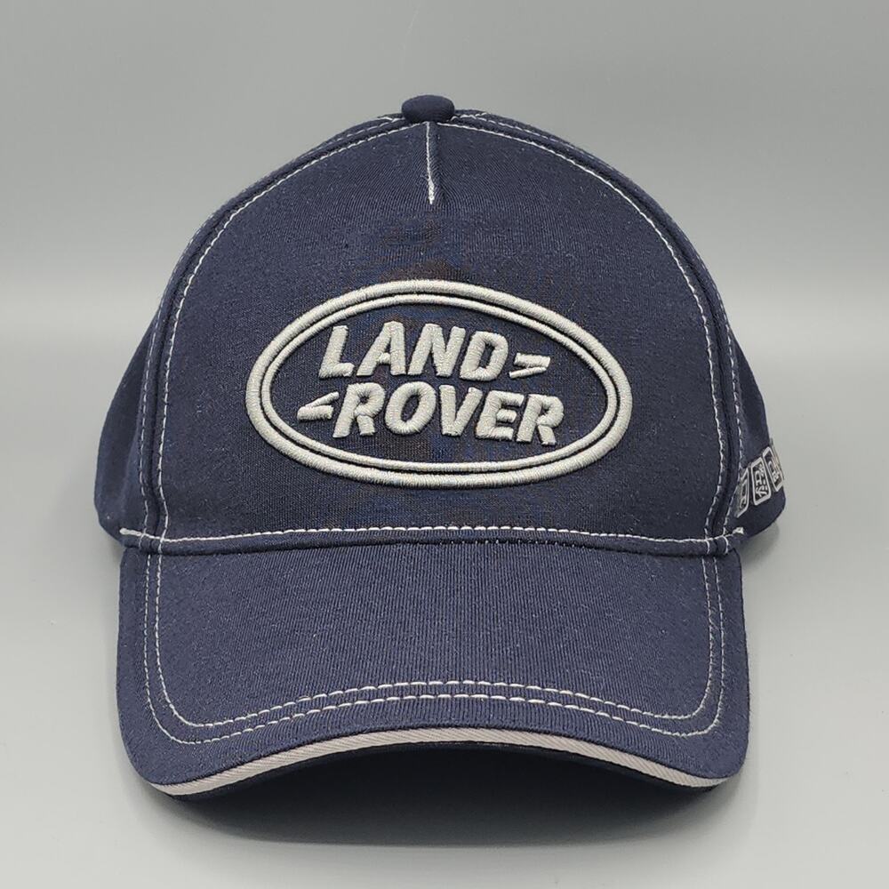 Land Rover Gear OEM Navy Blue 3D Embroidered Logo Hat Adjustable Strapback Cap